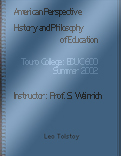 American Perspective: History and Philosophy of Education